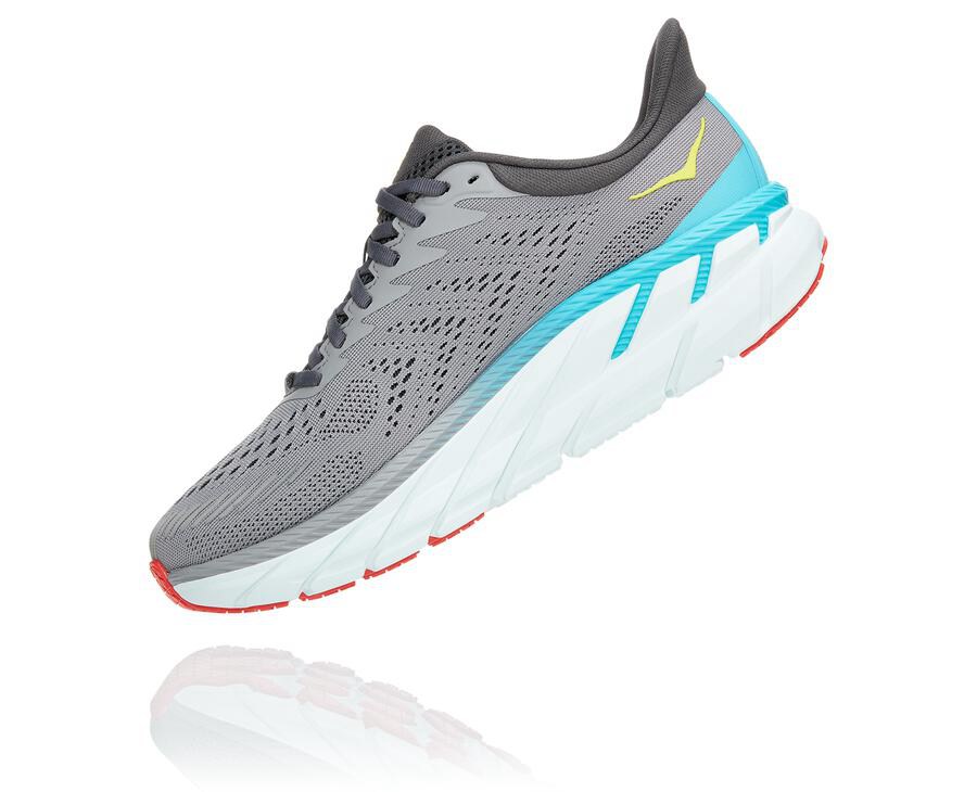 Hoka Australia One One Clifton 7 - Mens Running Shoes Grey - GDJHX-9528